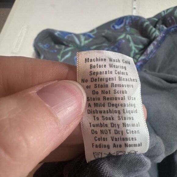 Fresh Produce Fish Print‎ Midi DRESS Small Gray Blue Coastal Tropical Resort - Picture 12 of 14